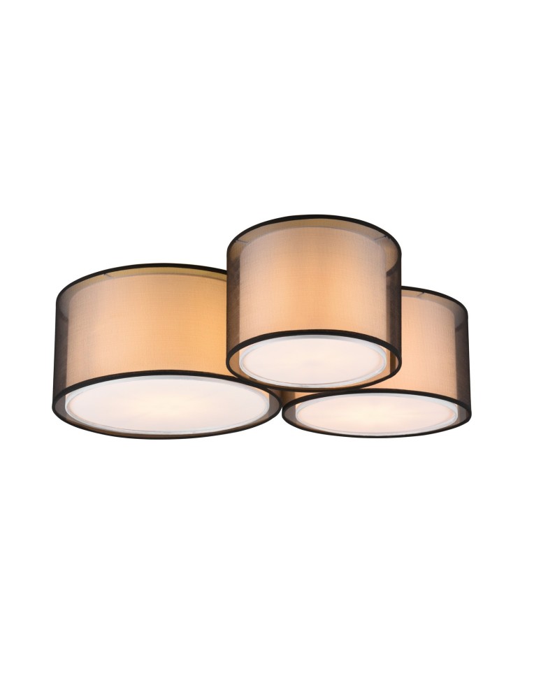 Lampy sufitowe - TRIO BURTON Sufitowa E27 3x40W Ściemnialna czarny 611490332 - produkt kolory-swiatla.pl 1