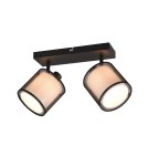 Ceiling spotlights - TRIO BURTON Spotlight E14 2x28W Dimmable Black 811400232 - product 1