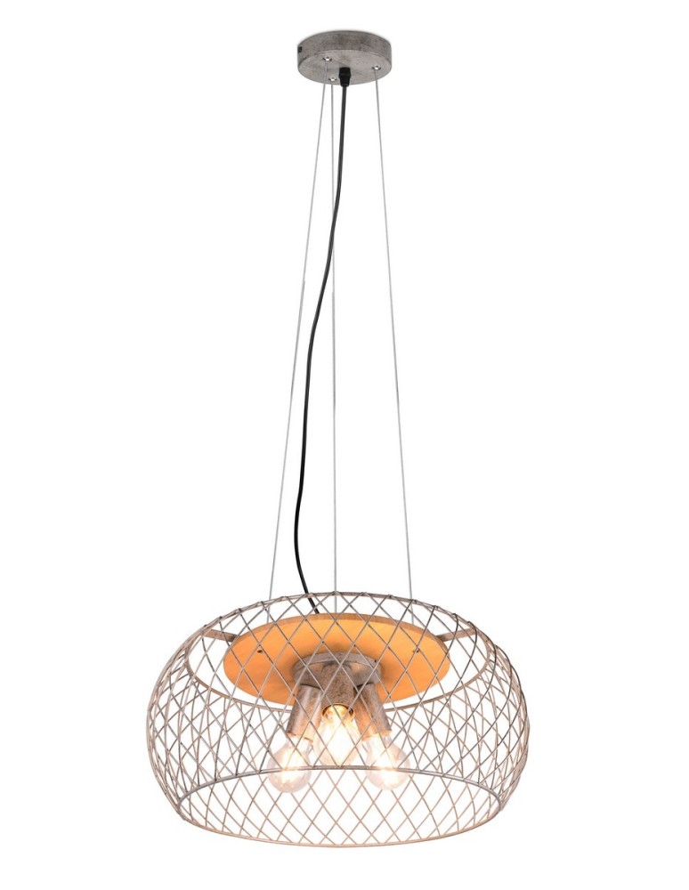 Pendant lamps - TRIO TAMIL Pendant E27 3x40W Dimmable Silver 311100367 - product kolory-swiatla.pl 1