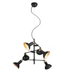 Pendant lamps - TRIO ROXIE Pendant E14 6x10W Dimmable Black 311900632 - product 1