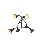 Pendant lamps - TRIO ROXIE Pendant E14 6x10W Dimmable Black 311900632 - product 2