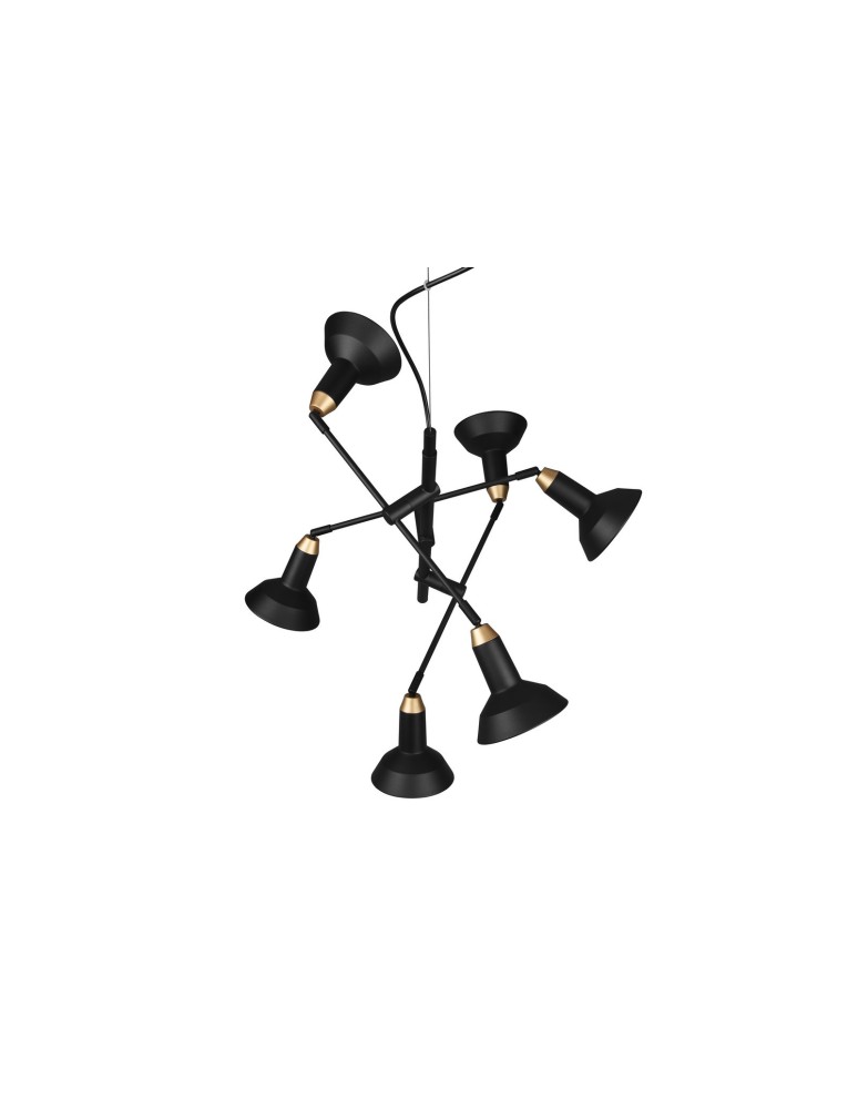 Pendant lamps - TRIO ROXIE Pendant E14 6x10W Dimmable Black 311900632 - product kolory-swiatla.pl 3