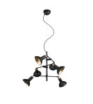 Pendant lamps - TRIO ROXIE Pendant E14 6x10W Dimmable Black 311900632 - product 4