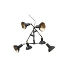 Pendant lamps - TRIO ROXIE Pendant E14 6x10W Dimmable Black 311900632 - product 5