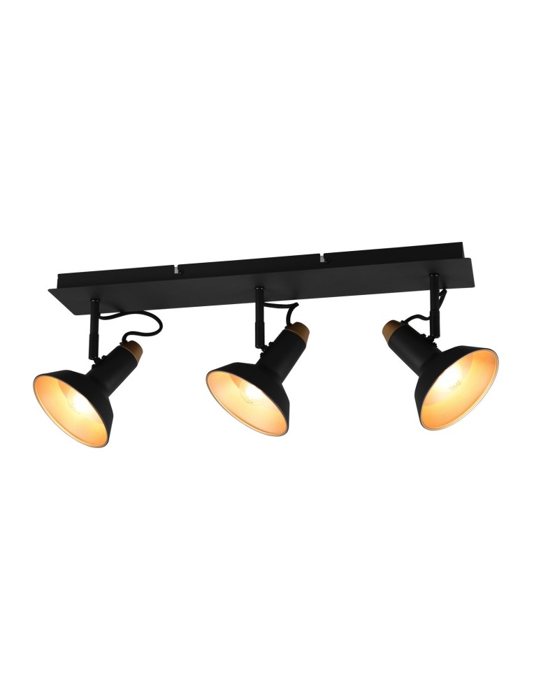 Ceiling spotlights - TRIO ROXIE Spotlight E14 3x10W Dimmable Black 811900332 - product kolory-swiatla.pl 1