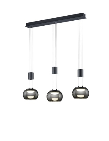 TRIO MADISON LED Pendant 3x8W 3000K 900lm Dimmable Black 342010332