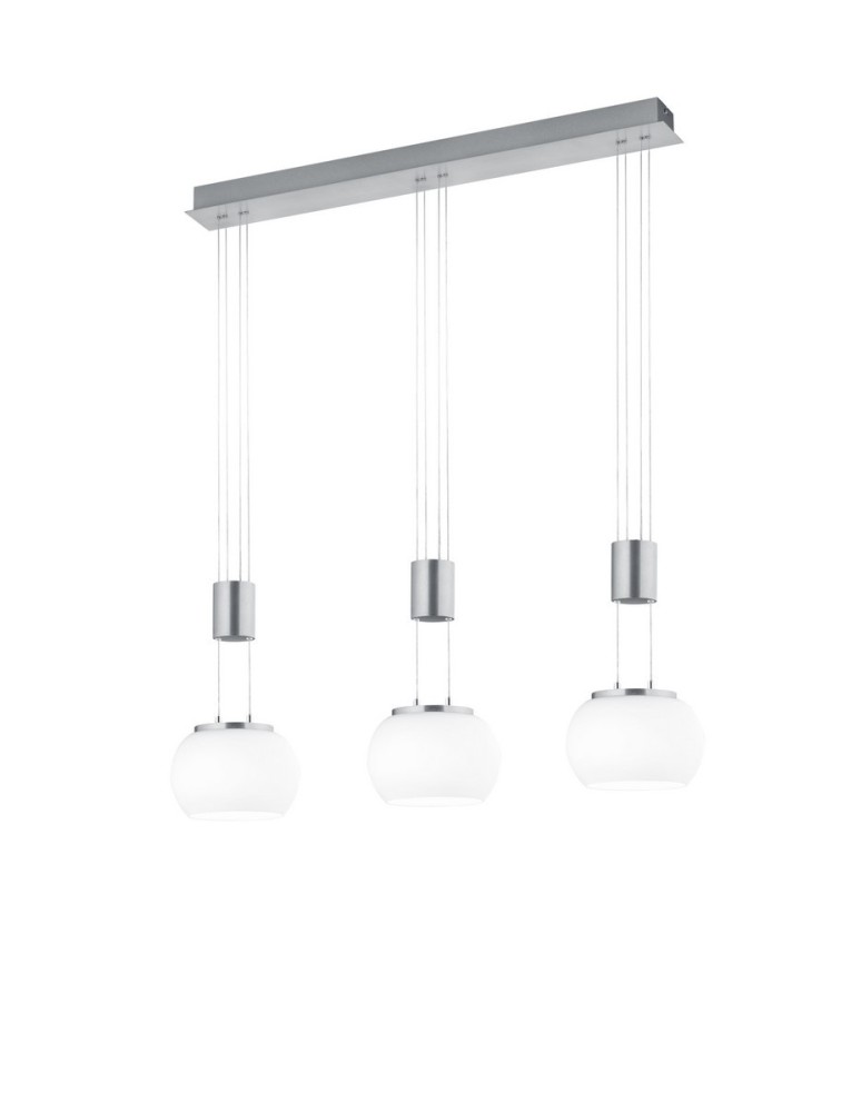 Triple pendant lamps - TRIO MADISON LED Pendant 3x8W 3000K 900lm Dimmable Silver 342010307 - product kolory-swiatla.pl 1