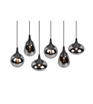Pendant lamps - TRIO LUMINA Pendant E14 6x40W Dimmable Black 317000632 - product 3