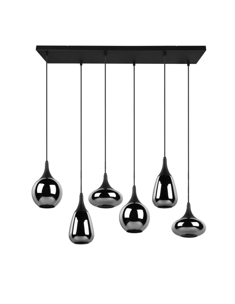 Pendant lamps - TRIO LUMINA Pendant E14 6x40W Dimmable Black 317000632 - product kolory-swiatla.pl 6