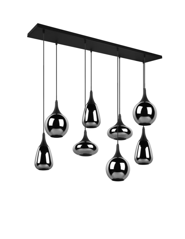 Pendant lamps - TRIO LUMINA Pendant E14 8x40W Dimmable Black 317000832 - product kolory-swiatla.pl 5