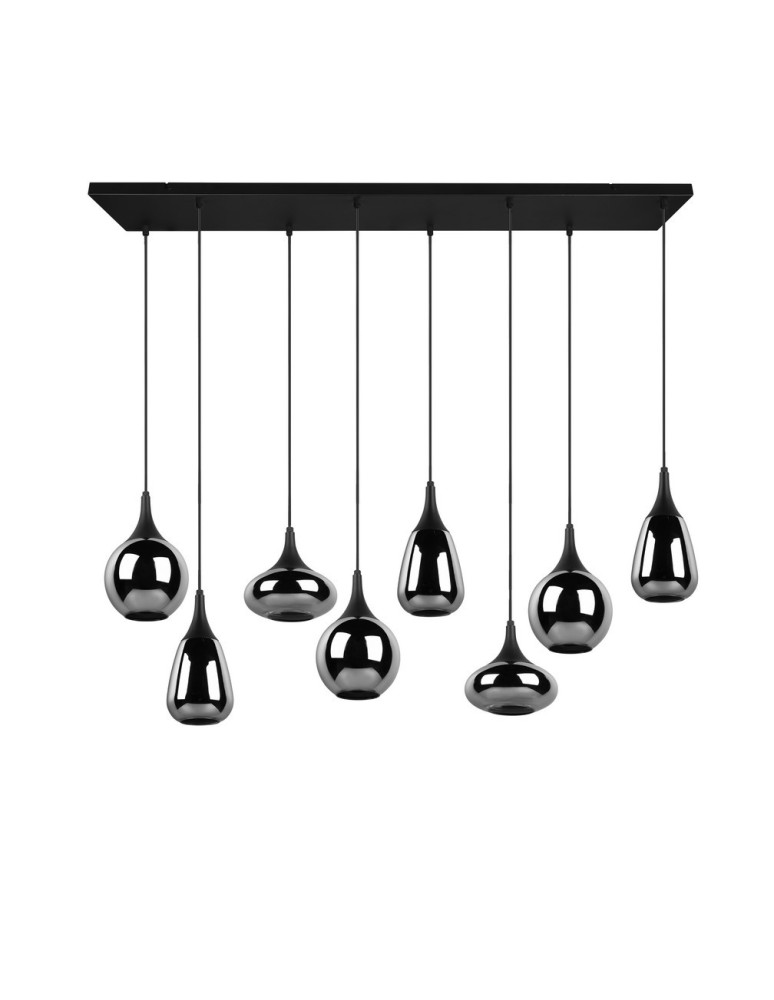 Pendant lamps - TRIO LUMINA Pendant E14 8x40W Dimmable Black 317000832 - product kolory-swiatla.pl 6