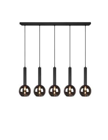 TRIO CLAYTON Pendant E27 5x28W Dimmable Black 310300532 - product 2