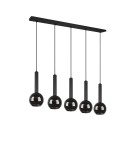 Pendant lamps on a strip - TRIO CLAYTON Pendant E27 5x28W Dimmable Black 310300532 - product 5