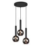 Triple pendant lamps - TRIO CLAYTON Pendant E27 3x28W Dimmable Black 310390332 - product 1