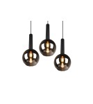 Triple pendant lamps - TRIO CLAYTON Pendant E27 3x28W Dimmable Black 310390332 - product 2