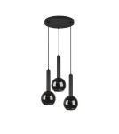 Triple pendant lamps - TRIO CLAYTON Pendant E27 3x28W Dimmable Black 310390332 - product 4