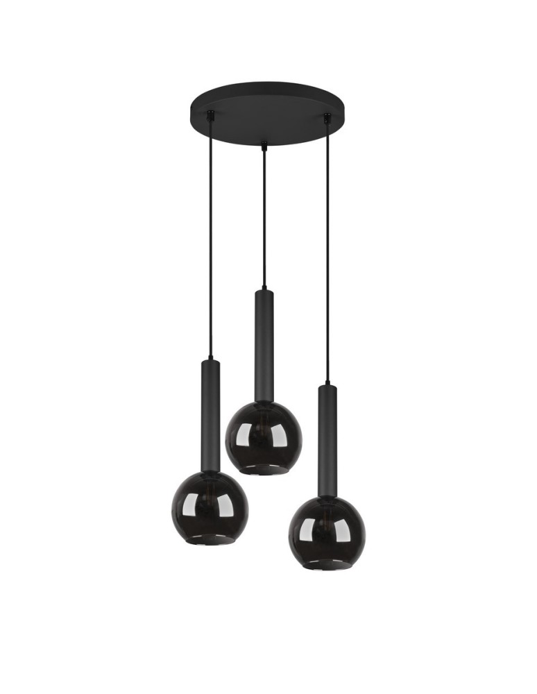 Triple pendant lamps - TRIO CLAYTON Pendant E27 3x28W Dimmable Black 310390332 - product kolory-swiatla.pl 4