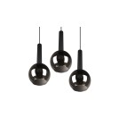 Triple pendant lamps - TRIO CLAYTON Pendant E27 3x28W Dimmable Black 310390332 - product 5