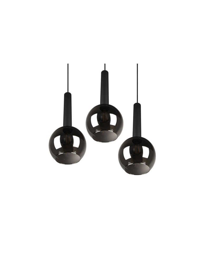 Triple pendant lamps - TRIO CLAYTON Pendant E27 3x28W Dimmable Black 310390332 - product kolory-swiatla.pl 5
