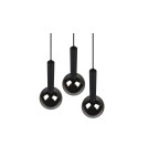Triple pendant lamps - TRIO CLAYTON Pendant E27 3x28W Dimmable Black 310390332 - product 6