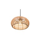 Boho pendant lamps - TRIO INGA Pendant E27 1x40W Dimmable Wood 312200136 - product 3