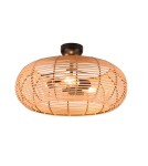 Boho ceiling lamps - TRIO INGA Ceiling E27 3x40W Dimmable Wood 612200336 - product 1