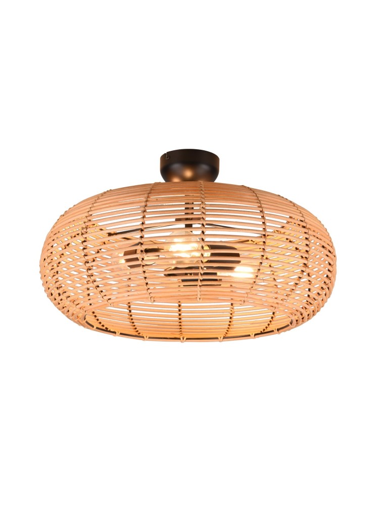 Boho ceiling lamps - TRIO INGA Ceiling E27 3x40W Dimmable Wood 612200336 - product kolory-swiatla.pl 1