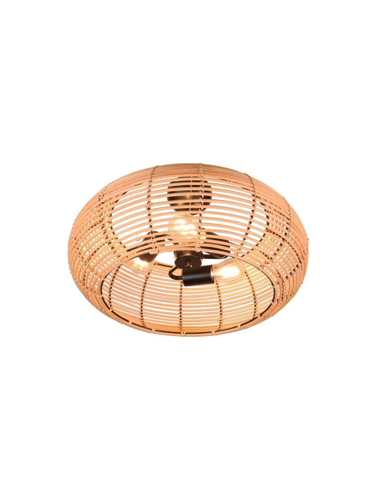Boho ceiling lamps - TRIO INGA Ceiling E27 3x40W Dimmable Wood 612200336 - product kolory-swiatla.pl 2
