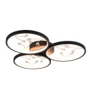 Modern ceiling lamps - TRIO GROOVY LED Ceiling 1x30W 3000K 3600lm Dimmable Black 642110332 - product 1