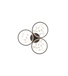 Modern ceiling lamps - TRIO GROOVY LED Ceiling 1x30W 3000K 3600lm Dimmable Black 642110332 - product 2