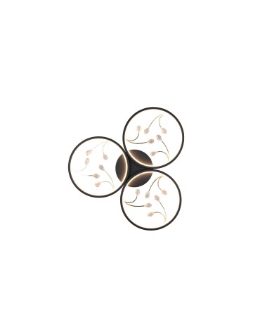 TRIO GROOVY LED Ceiling 1x30W 3000K 3600lm Dimmable Black 642110332 - product 2