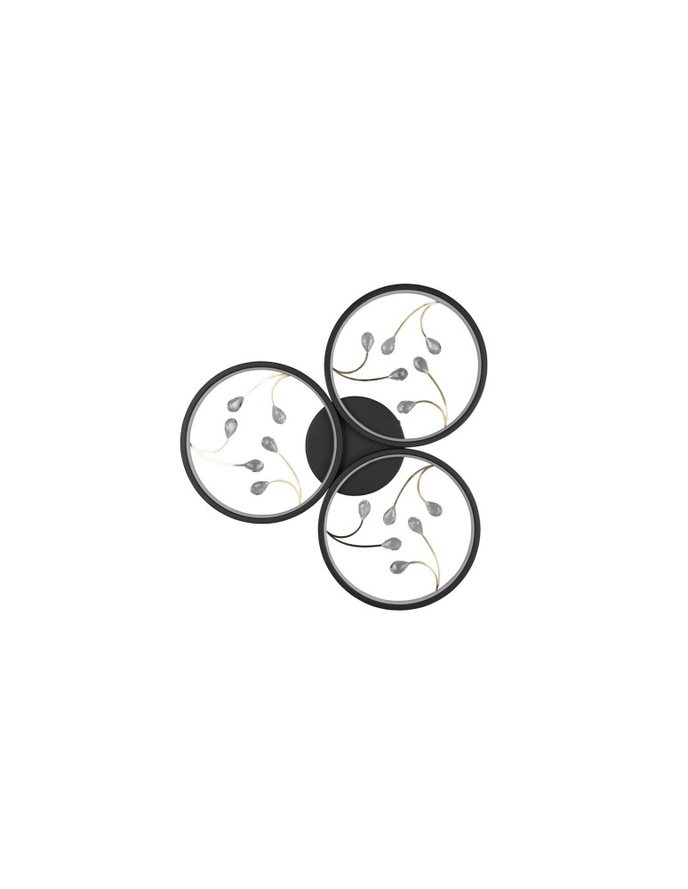 Modern ceiling lamps - TRIO GROOVY LED Ceiling 1x30W 3000K 3600lm Dimmable Black 642110332 - product kolory-swiatla.pl 4