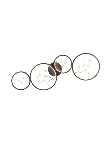 TRIO GROOVY LED Ceiling 1x37W 3000K 4600lm Dimmable Black 642110432 - product 2