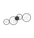 Modern ceiling lamps - TRIO GROOVY LED Ceiling 1x37W 3000K 4600lm Dimmable Black 642110432 - product 4