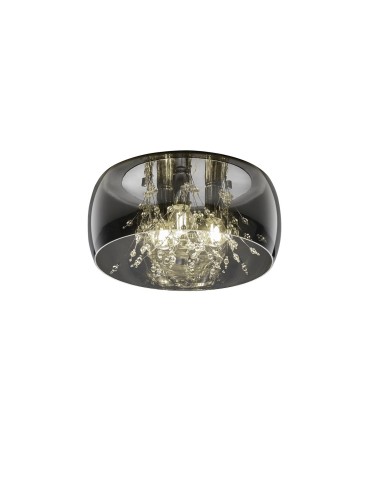 TRIO CRYSTEL Ceiling E14 3x28W Dimmable Silver 616700306