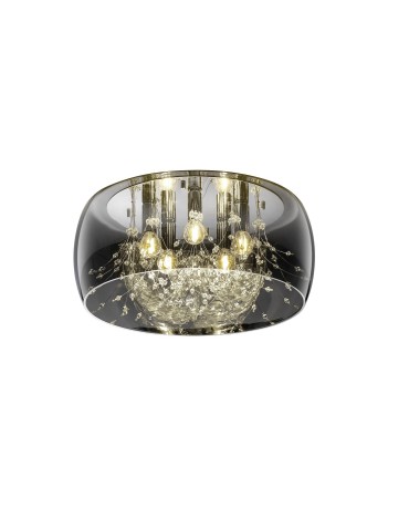 TRIO CRYSTEL Ceiling E14 5x28W Dimmable Silver 616700506