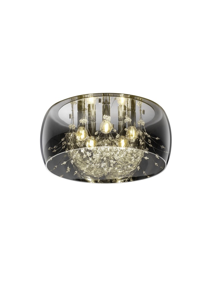 Ceiling lamps with crystals - TRIO CRYSTEL Ceiling E14 5x28W Dimmable Silver 616700506 - product kolory-swiatla.pl 1