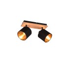 Ceiling spotlights - TRIO TOMMY Spotlight E14 2x28W Dimmable Wood R81332030 - product 1