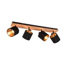 Ceiling spotlights - TRIO TOMMY Spotlight E14 4x28W Dimmable Wood R81334030 - product 1