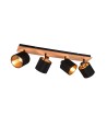 TRIO TOMMY Spotlight E14 4x28W Dimmable Wood R81334030