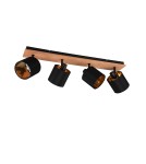 Ceiling spotlights - TRIO TOMMY Spotlight E14 4x28W Dimmable Wood R81334030 - product 3