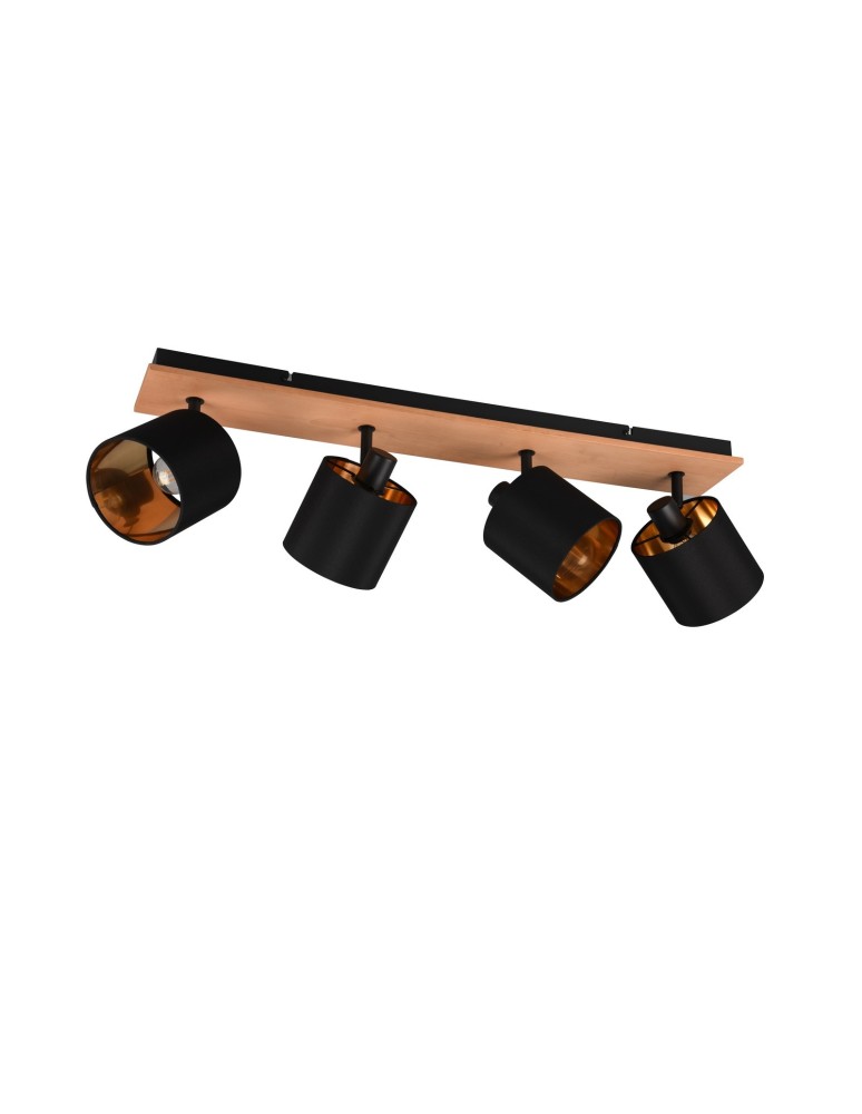 Ceiling spotlights - TRIO TOMMY Spotlight E14 4x28W Dimmable Wood R81334030 - product kolory-swiatla.pl 3