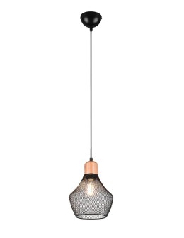 TRIO VALERIA Wisząca E27 1x40W Ściemnialna czarny R31281032