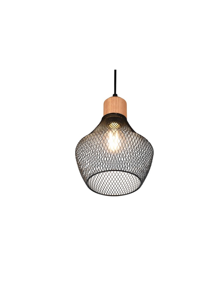 Pendant lamps - TRIO VALERIA Pendant E27 1x40W Dimmable Black R31281032 - product kolory-swiatla.pl 3