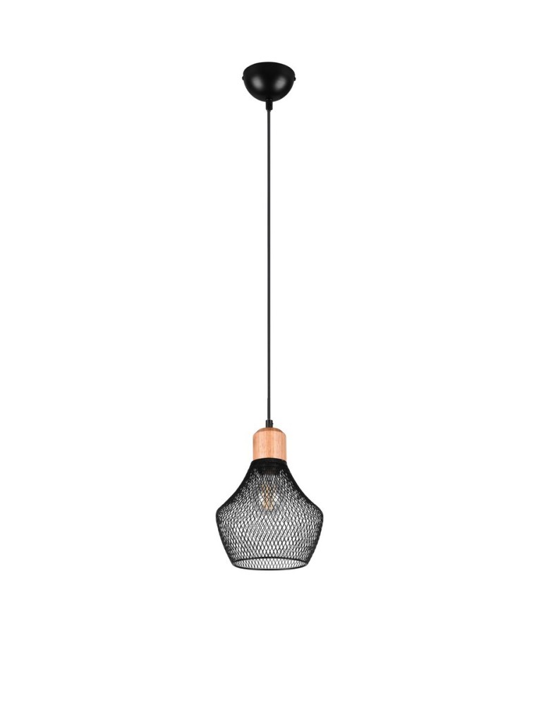 Pendant lamps - TRIO VALERIA Pendant E27 1x40W Dimmable Black R31281032 - product kolory-swiatla.pl 4