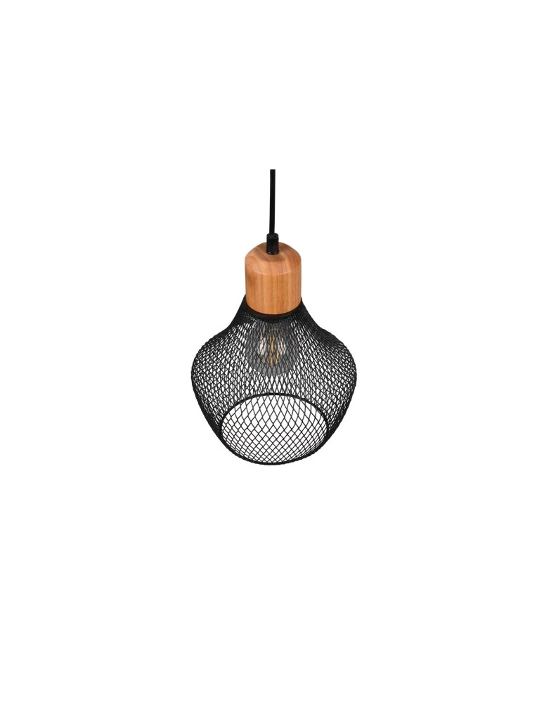 Pendant lamps - TRIO VALERIA Pendant E27 1x40W Dimmable Black R31281032 - product kolory-swiatla.pl 5
