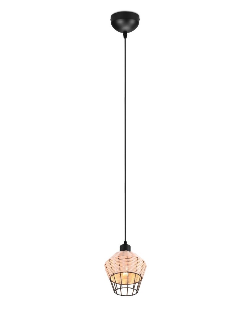 Lampy wiszące - TRIO BORKA Wisząca E27 1x40W Ściemnialna drewno R31261036 - produkt kolory-swiatla.pl 1