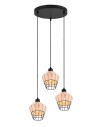 TRIO BORKA Pendant E27 3x40W Dimmable Wood R31263336