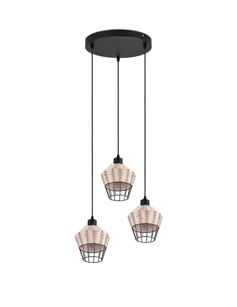 Triple pendant lamps - TRIO BORKA Pendant E27 3x40W Dimmable Wood R31263336 - product kolory-swiatla.pl 4