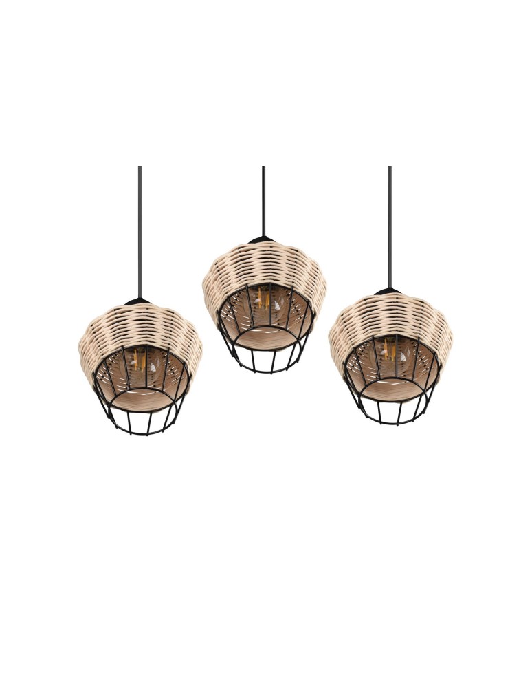 Triple pendant lamps - TRIO BORKA Pendant E27 3x40W Dimmable Wood R31263336 - product kolory-swiatla.pl 6